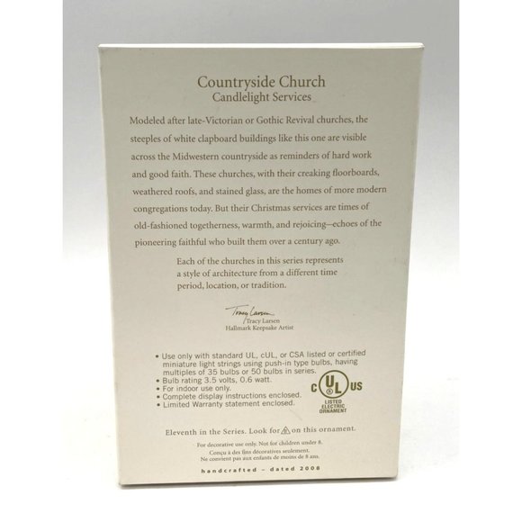 Hallmark 2008 Candlelight Services Countryside Church #11 Ornament Magic Series - Picture 4 of 4